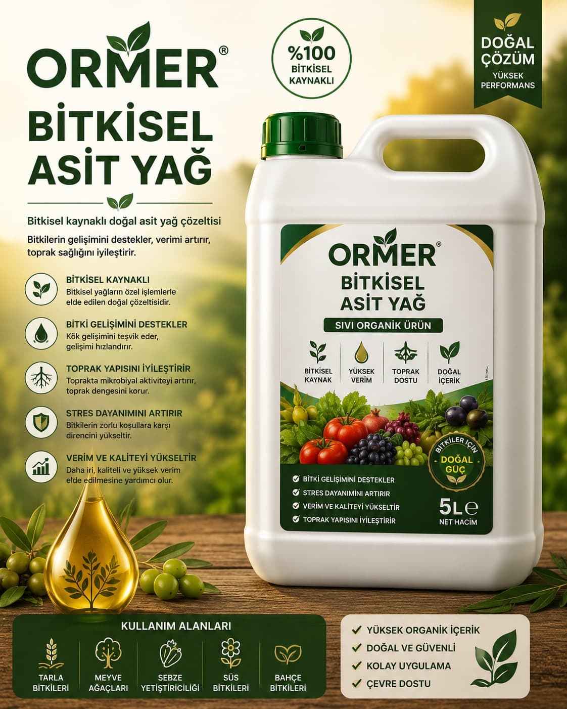 ORMER Bitkisel Asit Yağ